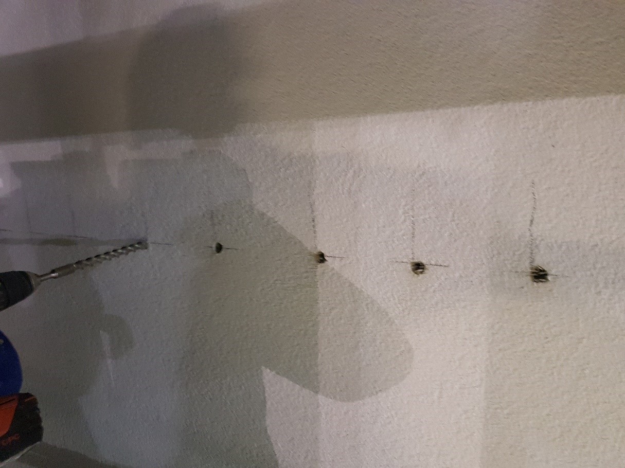 Render drilled at agreed centres