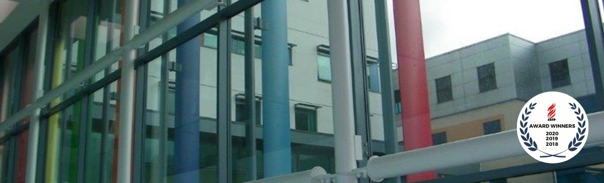 Metal work sprayed with fire protection paint